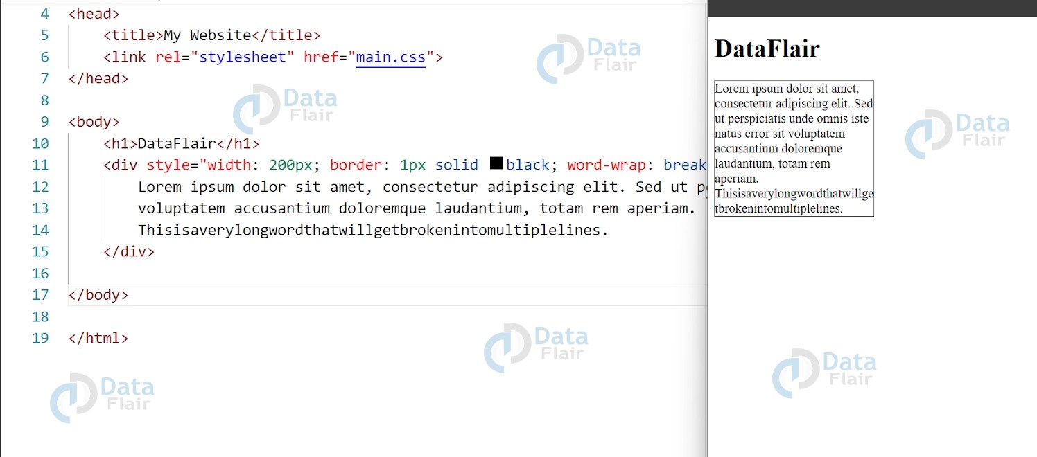 CSS Word Wrap Property DataFlair