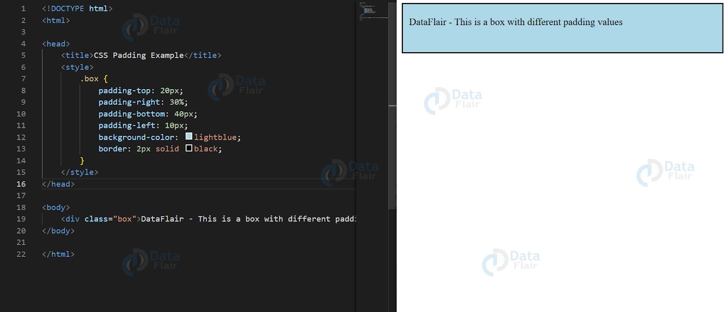 CSS Padding DataFlair