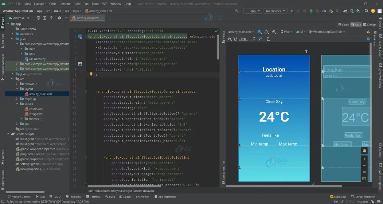 Android Kotlin Weather App Project DataFlair