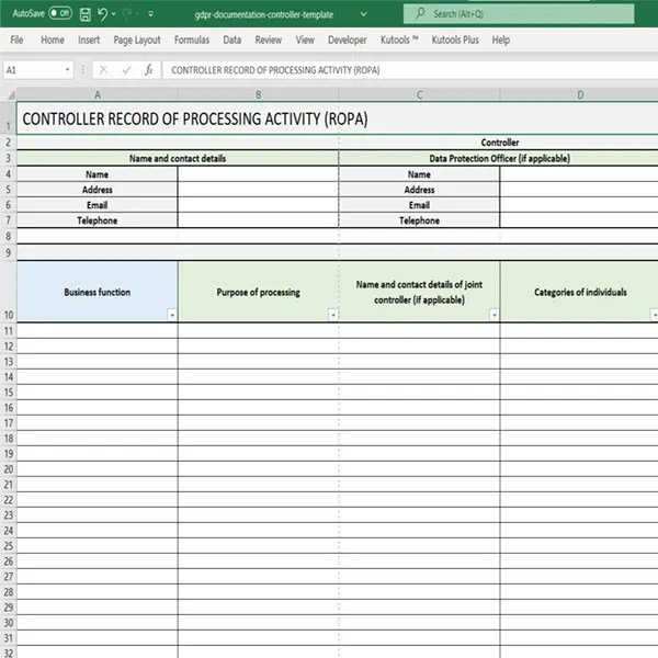 Record of Processing Activities Template Download DPO Solutions Record of Processing Activities Template Download DPO Solutions
