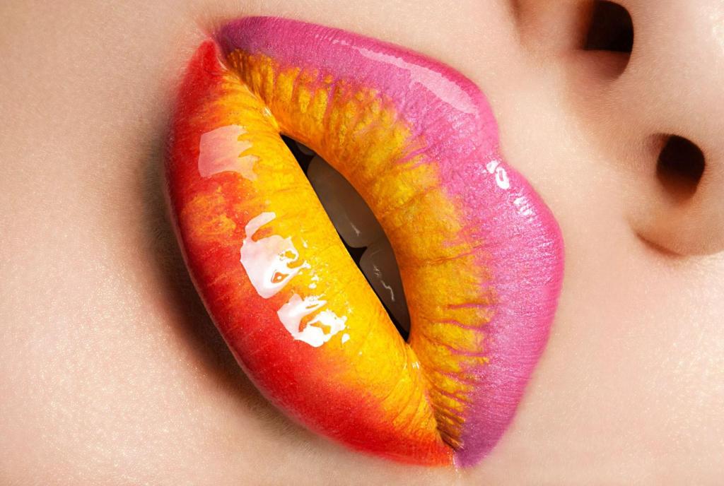 Rainbow Lips HD desktop wallpaper Widescreen High Definition