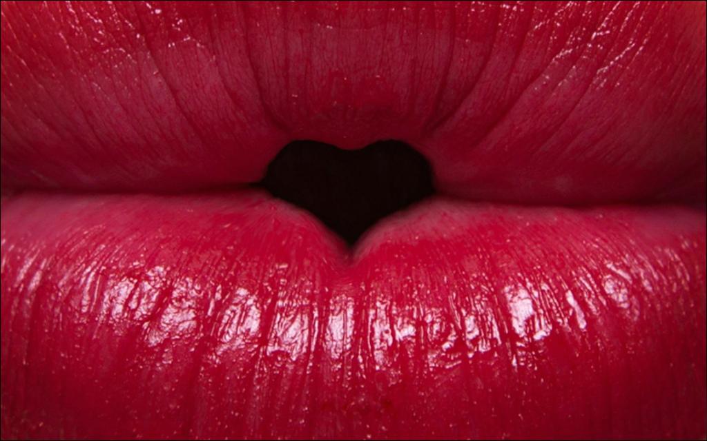 Red Lips/ Heart HD desktop wallpaper Widescreen High Definition