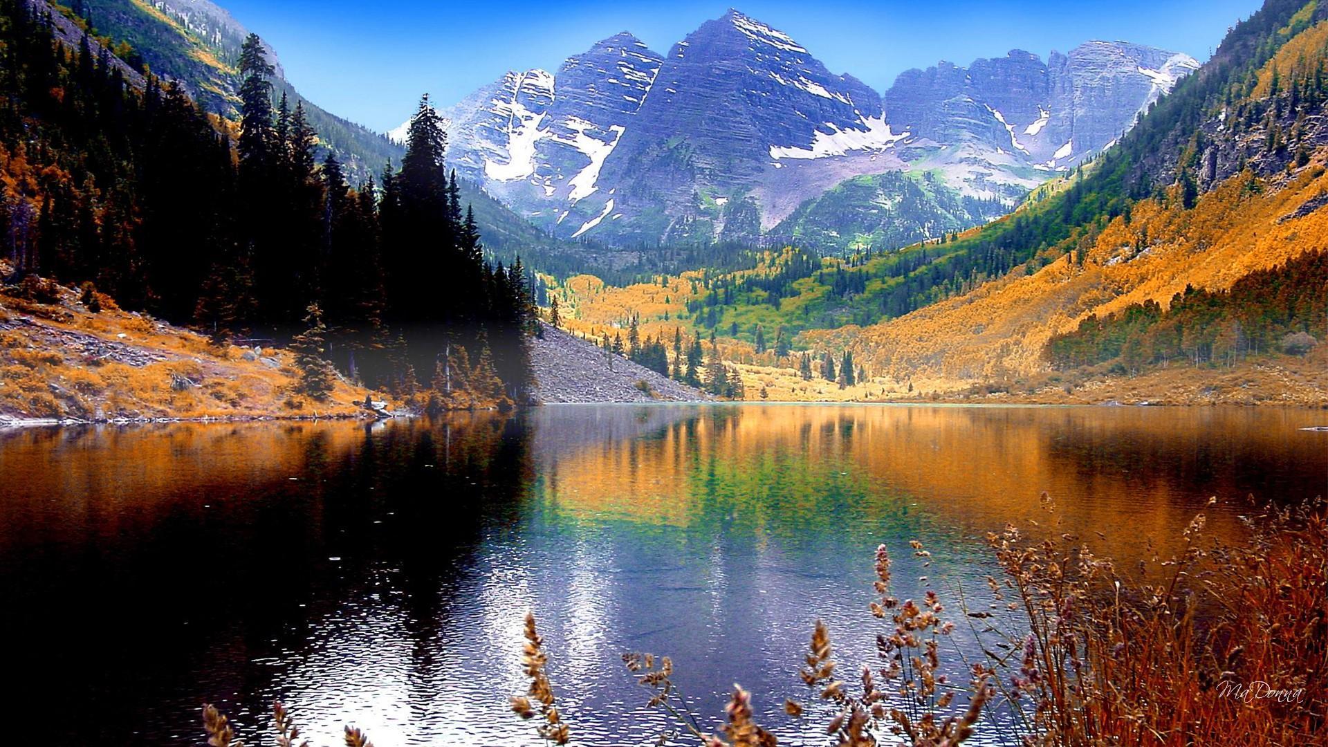 Fall Lake HD desktop wallpaper Widescreen High Definition Fullscreen