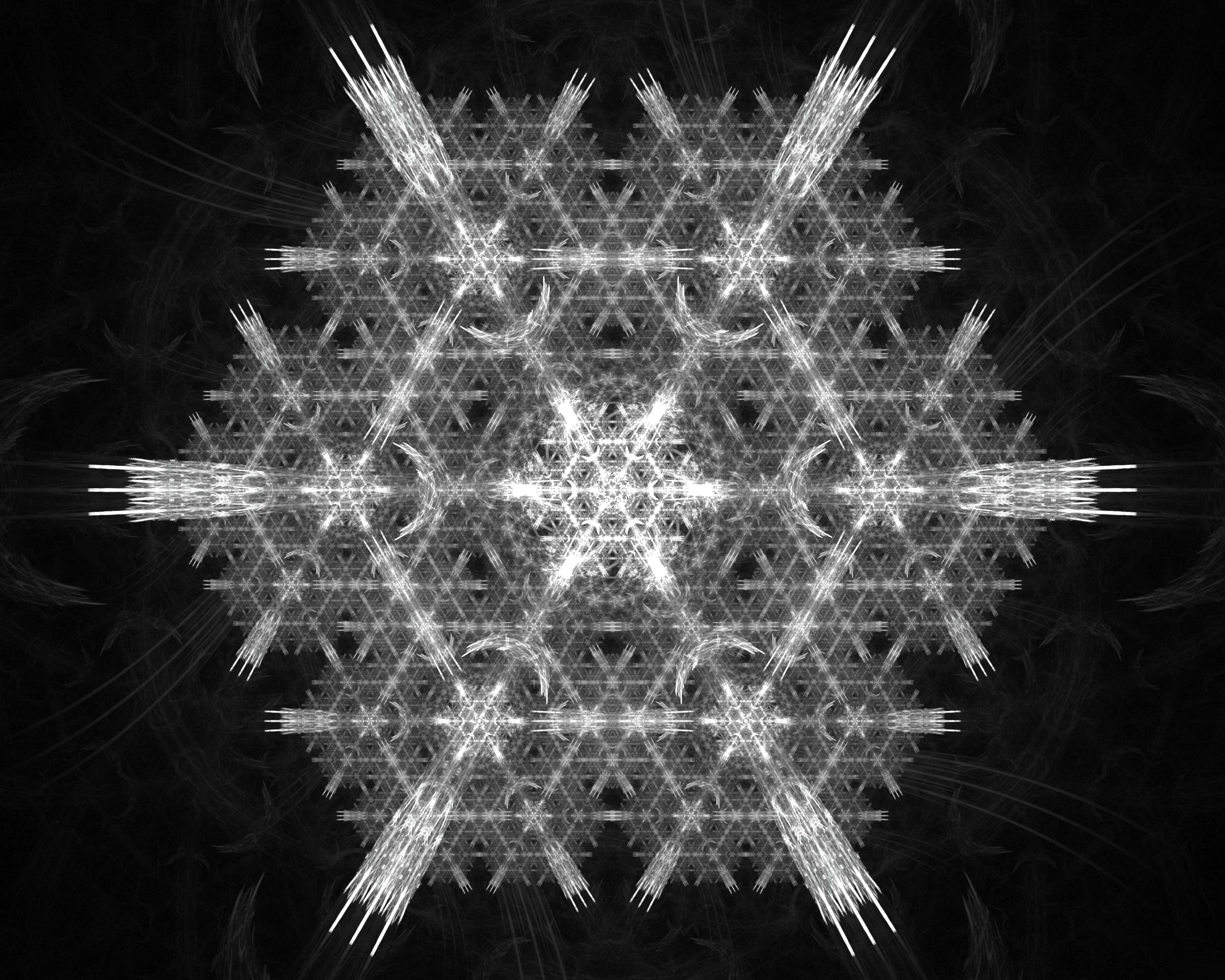 wallpaper snowflake, pattern, fractal, structure, tangled HD