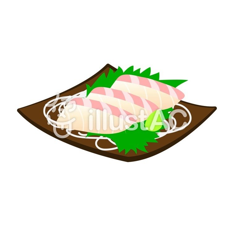 白身魚のお刺身イラスト No 87195／無料イラストなら「イラストAC」