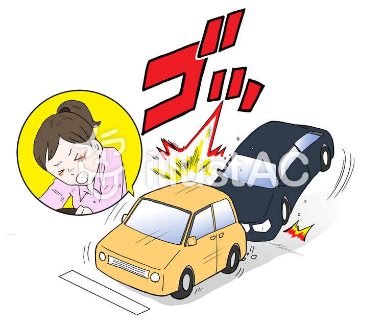 追突事故02イラスト No 375604／無料イラストなら「イラストAC」