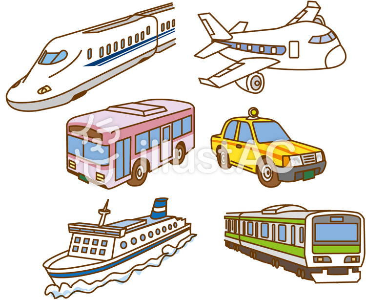 公共交通機関 デフォルメイラスト No 377094／無料イラストなら「イラストAC」