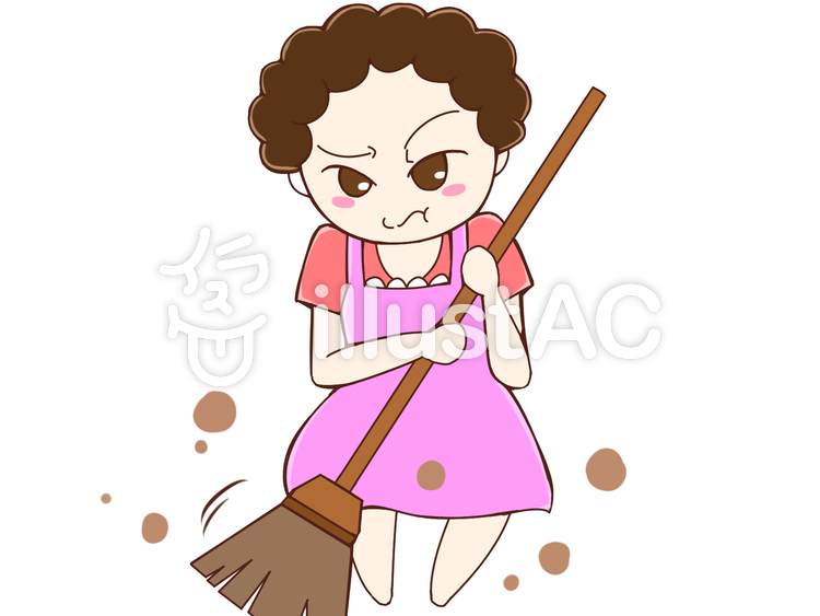 掃除のおばちゃんイラスト No 778962／無料イラストなら「イラストAC」