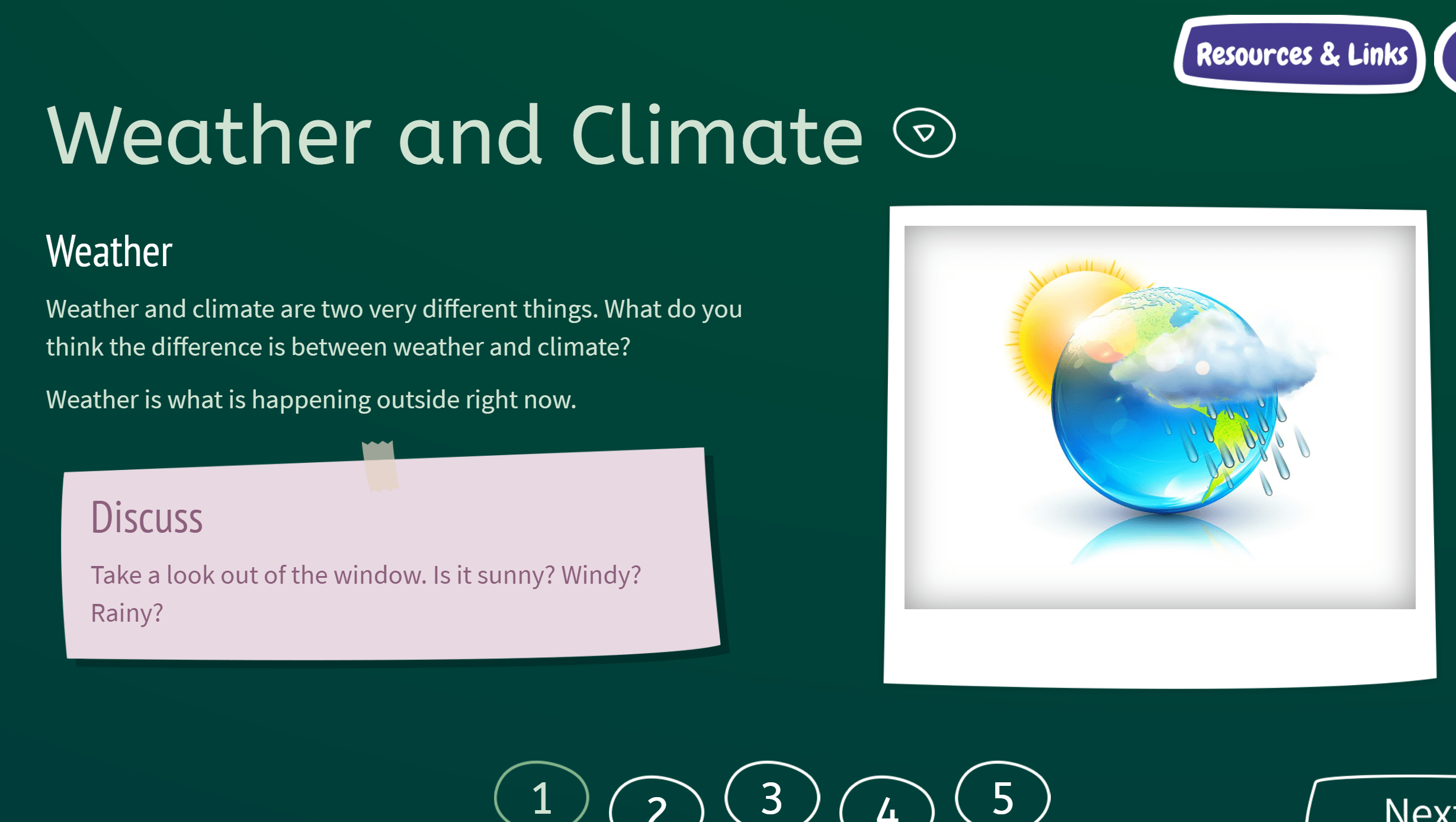 Weather and climate interactive Content ClassConnect
