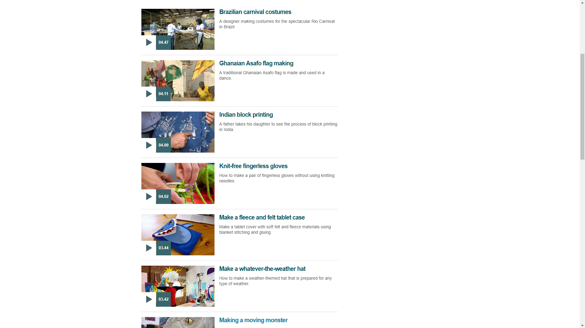 Textiles Class Clips KS2 Content ClassConnect