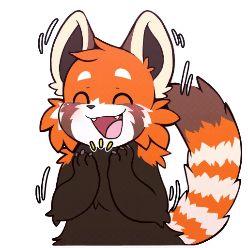 Red Panda By nyanpizza Telegram stickers