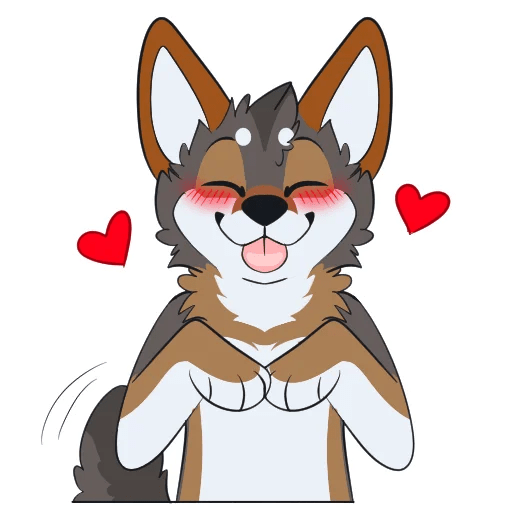 Red Wolf Telegram stickers