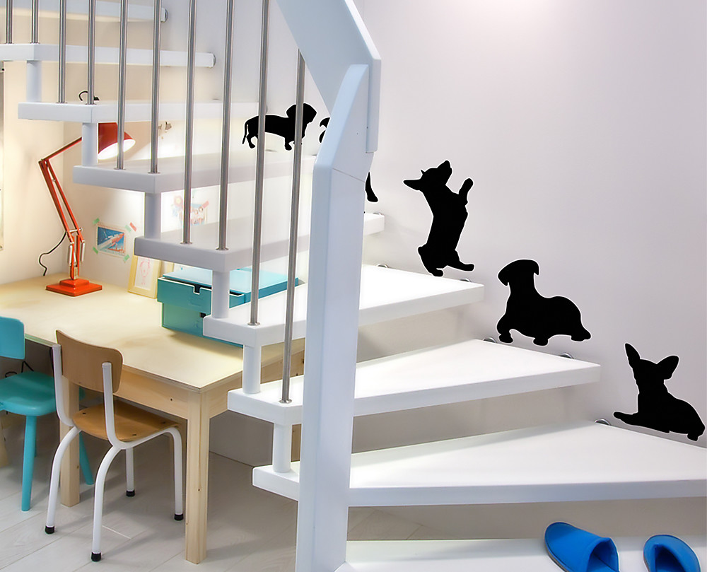 sticker sagome cani decorazione adesiva murale