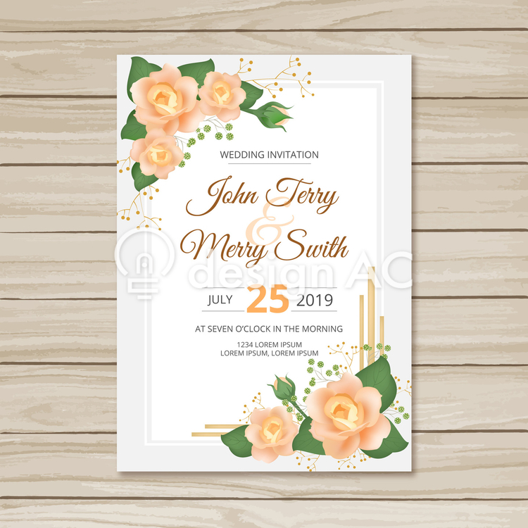 웨딩 카드 130 - 무료 다운로드 - Designac