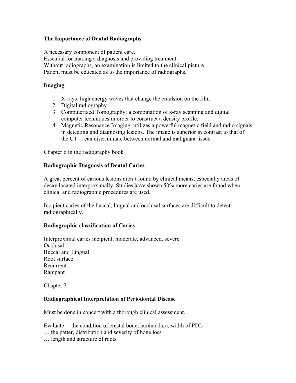 The Importance of Dental Radiographs Docest