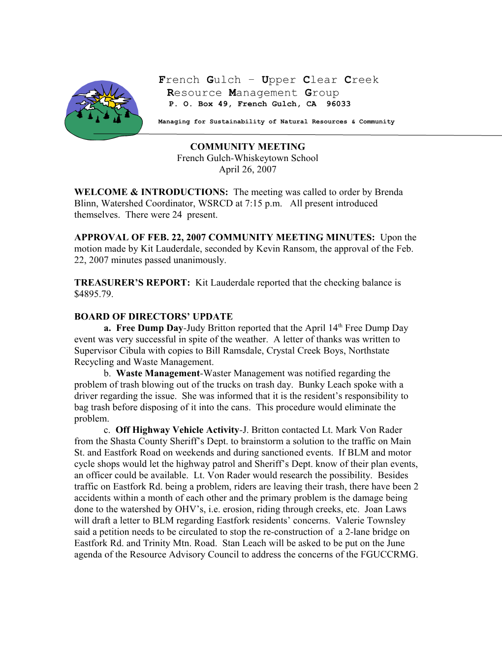 French Gulch Upper Clear Creek DocsLib