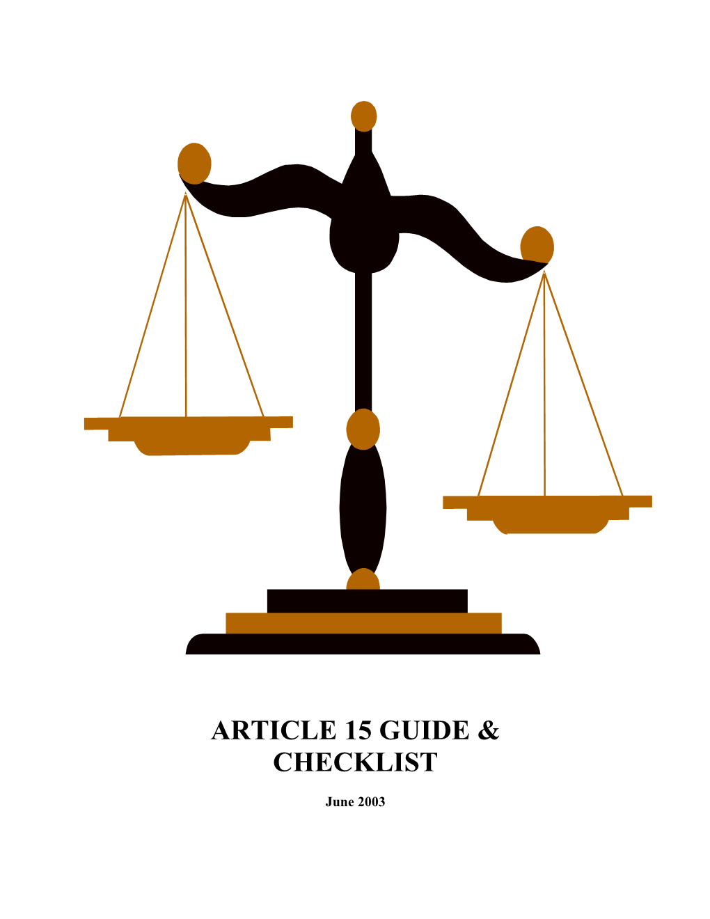 Article 15 Guide & Checklist DocsLib