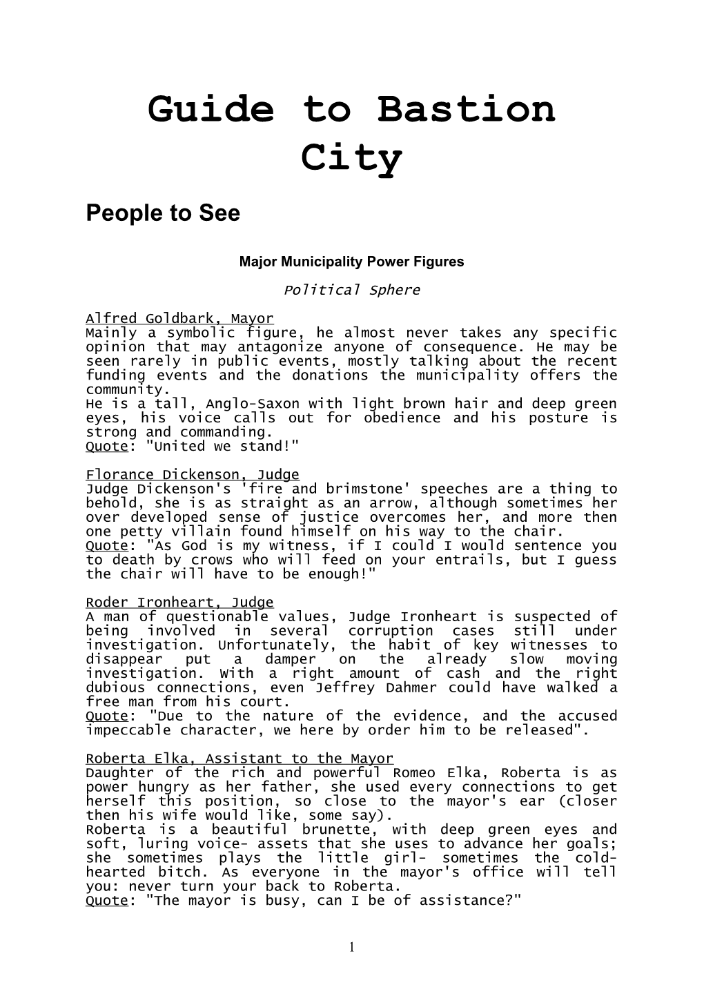 Guide to Bastion City DocsLib