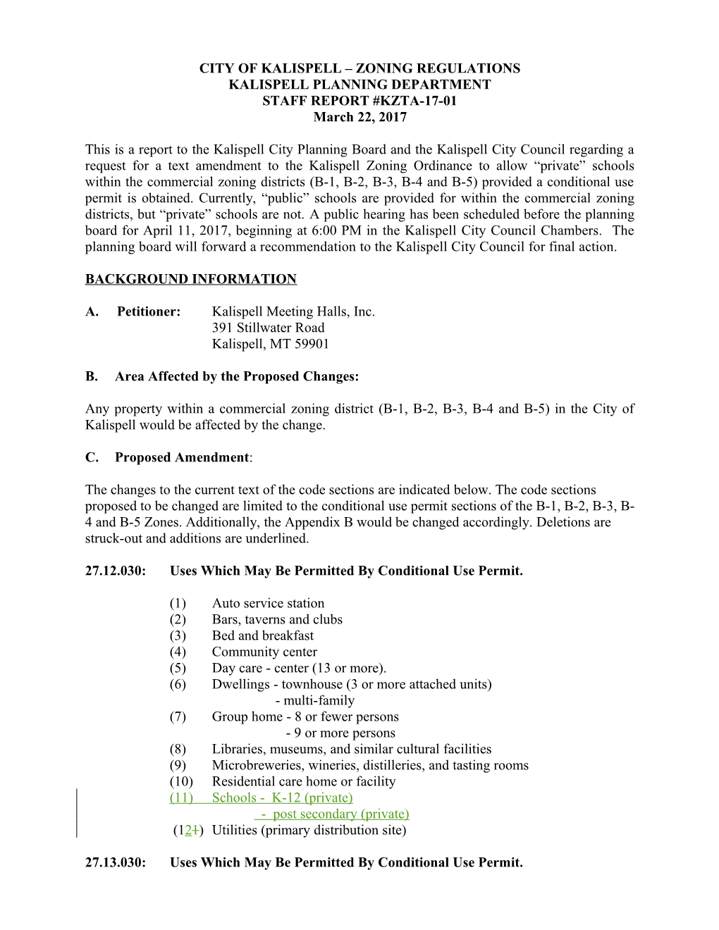City of Kalispell Zoning Regulations DocsLib