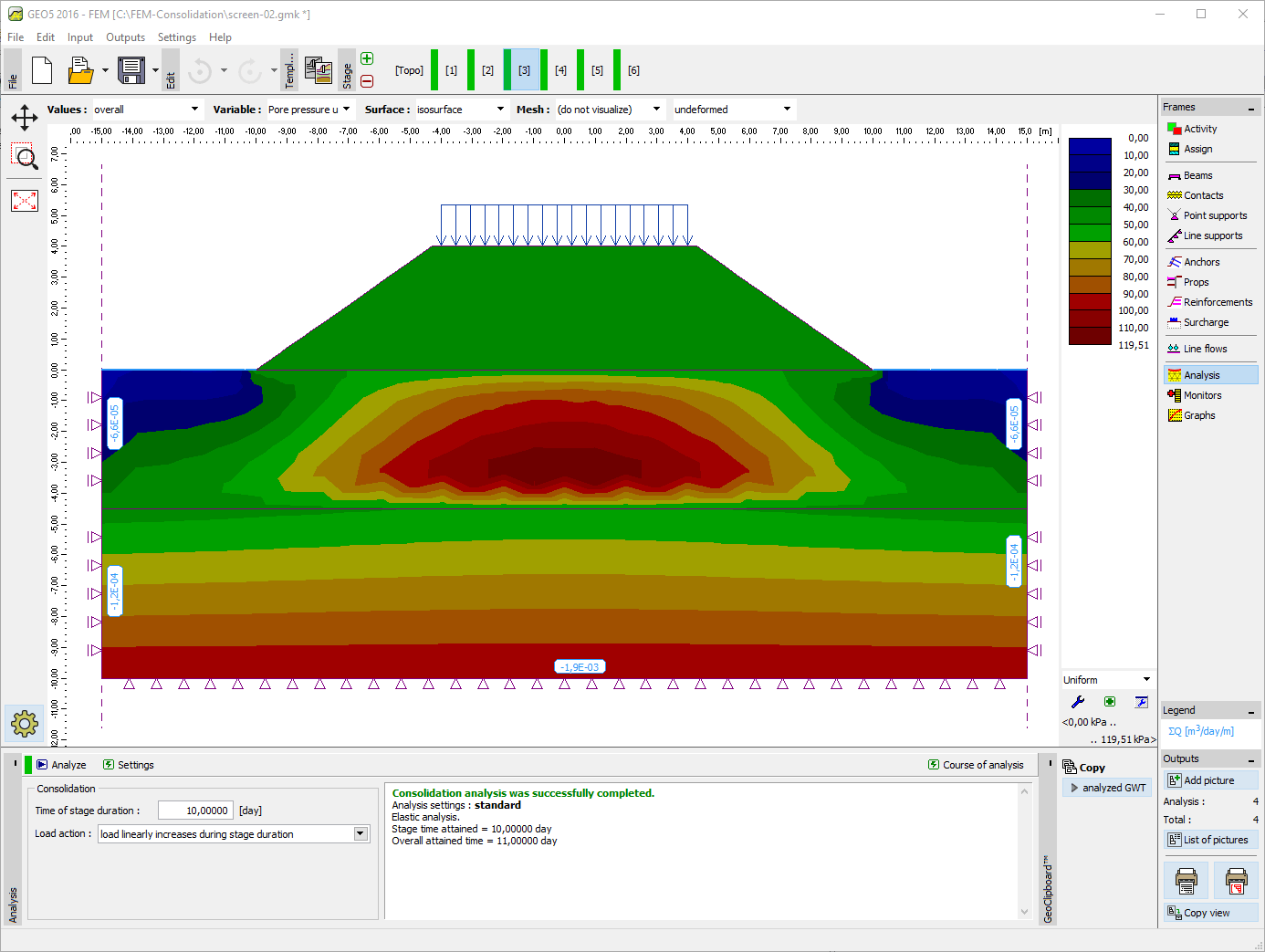 FEM Consolidation Geotechnical Software GEO5 Fine
