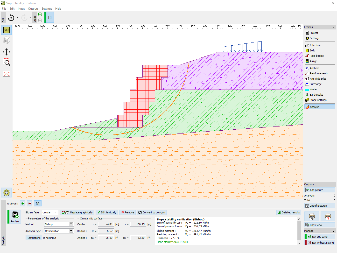 Gabion Geotechnical Software GEO5 Fine