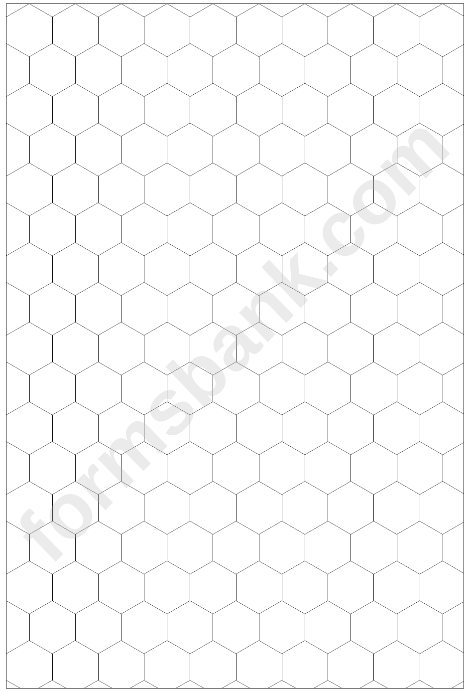 Hexagon Graph Paper printable pdf download