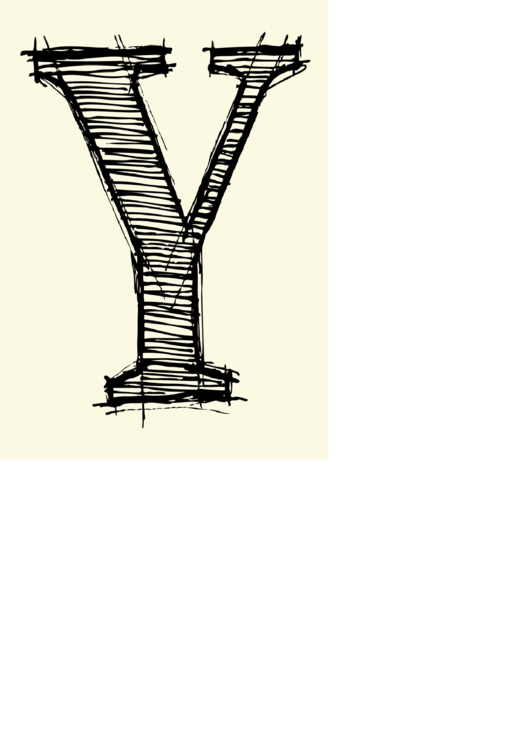 Letter Y Template printable pdf download