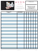 Avon Order Form printable pdf download