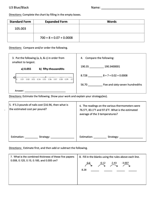Math Comparison Worksheet Template printable pdf download