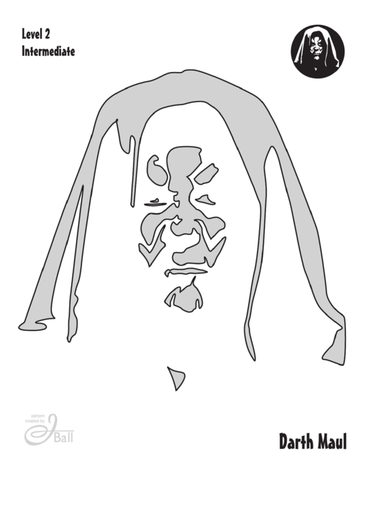 Darth Maul Pumpkin Carving Template printable pdf download