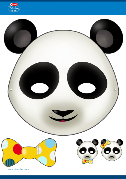 Panda Mask Template printable pdf download