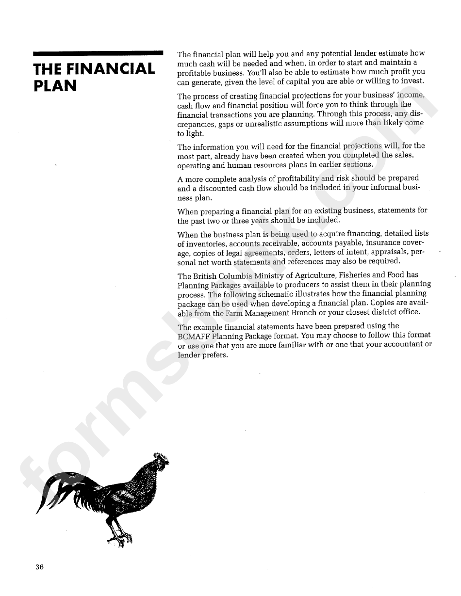 Agricultural Financial Plan Template Chicken Broiler Example
