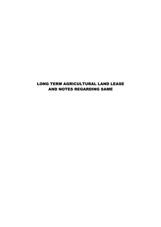 Top 7 Farm Lease Templates free to download in PDF format