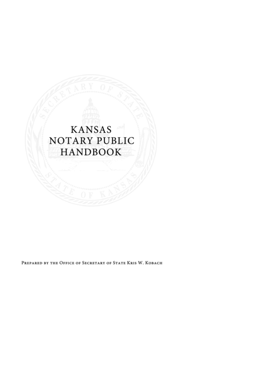 Kansas Notary Public Packets printable pdf download