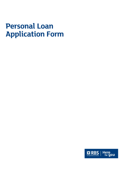 Personal Loan Application Form printable pdf download