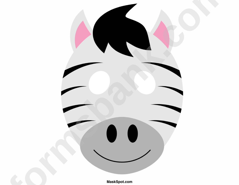 Zebra Mask Template printable pdf download