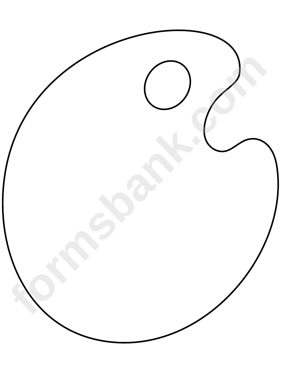 Paint Palette Template printable pdf download