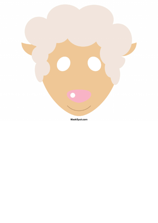 Sheep Mask Template printable pdf download