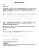 Sample Letter To Parents Template - About Head Lice printable pdf download