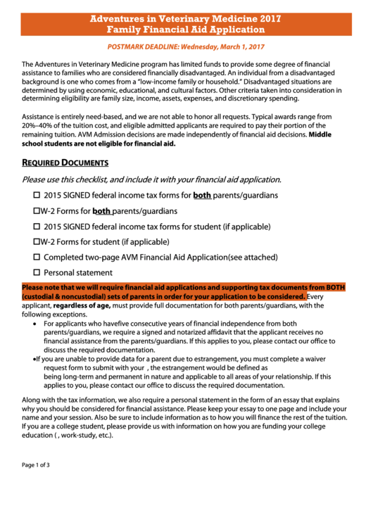 Top 14 Financial Aid Application Form Templates free to download in PDF