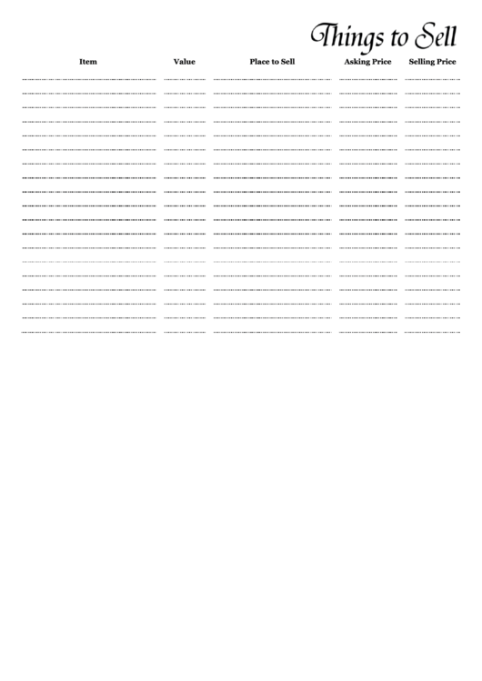 Sale To Do List printable pdf download