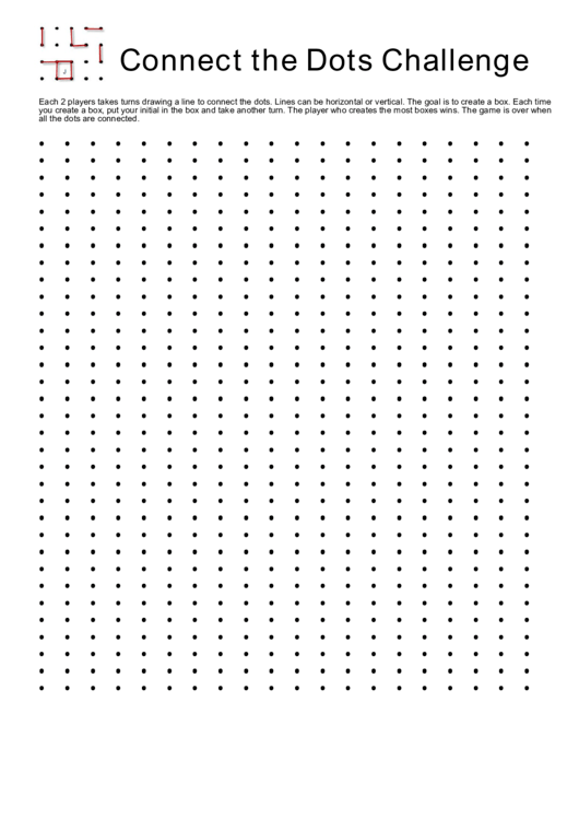 Connect The Dots Challenge printable pdf download