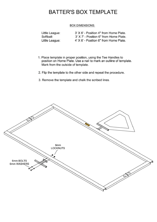 Homemade Batter's Box Template / Foldable Batter S Box Template Compact And Portable Pyt Sports