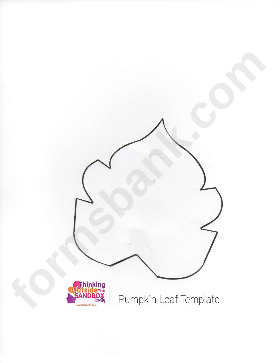 Pumpkin Leaf Template printable pdf download