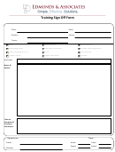 Employee Training Sign-Off Sheet Template printable pdf download