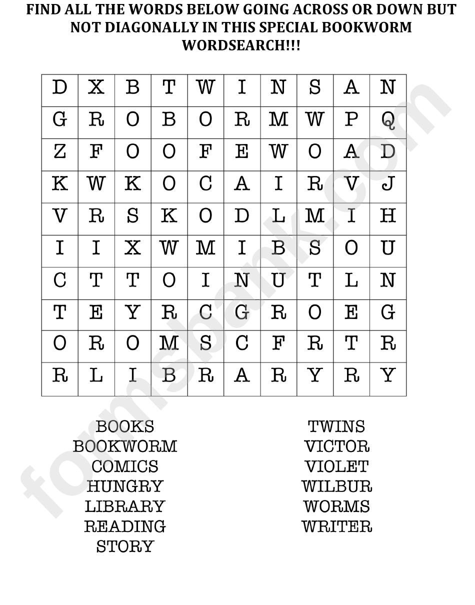 Word Search Crossword printable pdf download