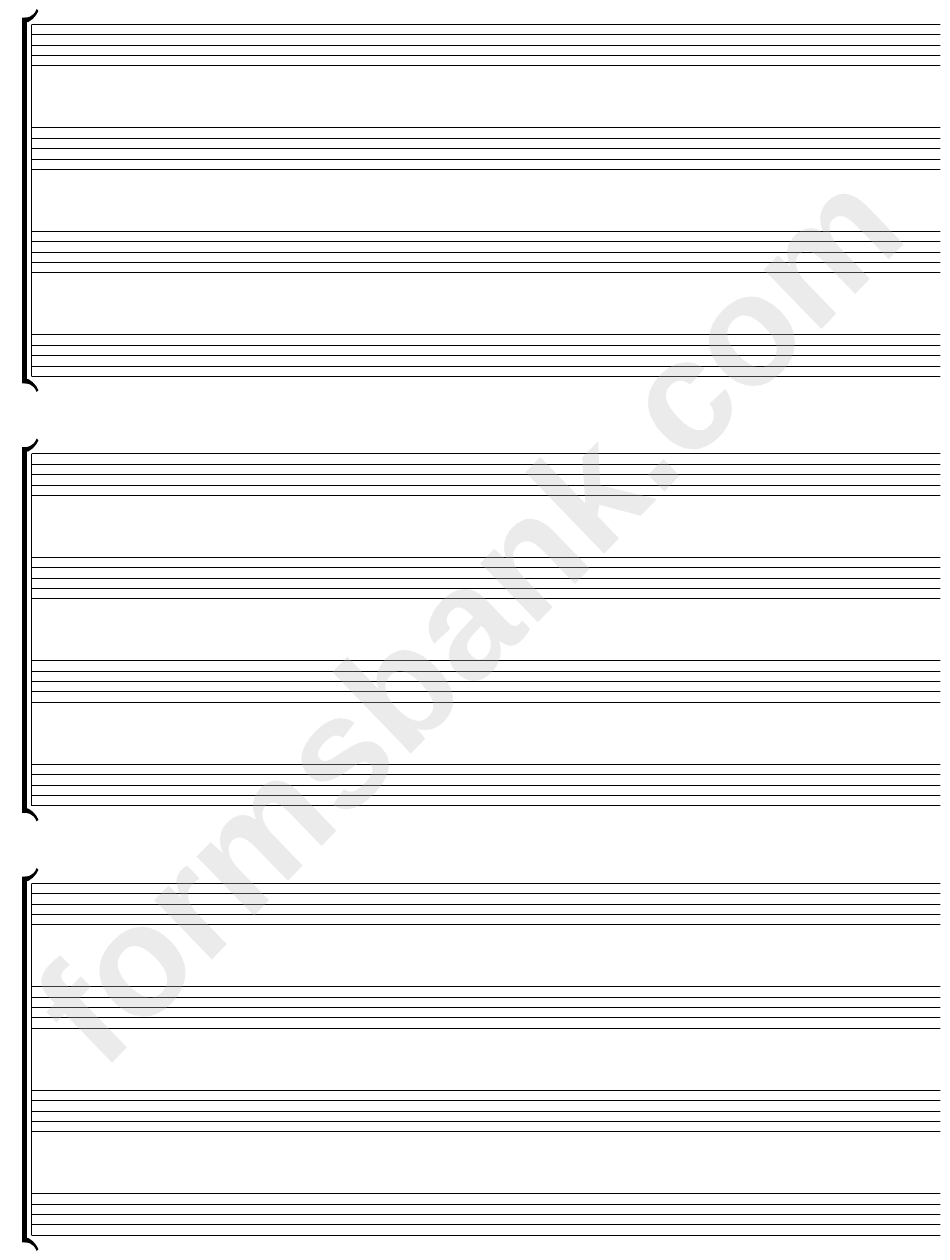 Blank Staff Paper printable pdf download