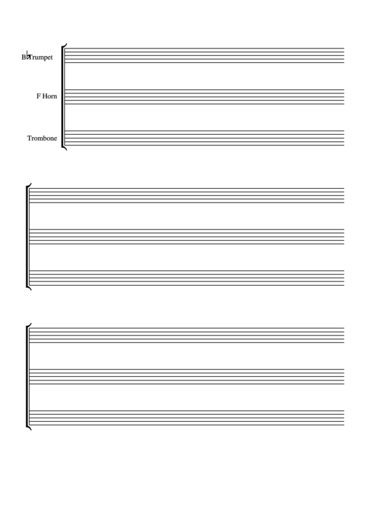 Blank Staff Paper printable pdf download
