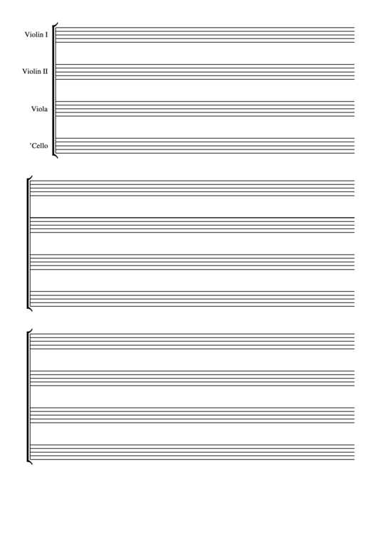 Blank Staff Paper printable pdf download