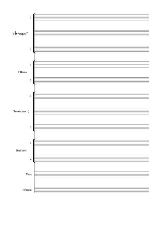 Blank Staff Paper printable pdf download